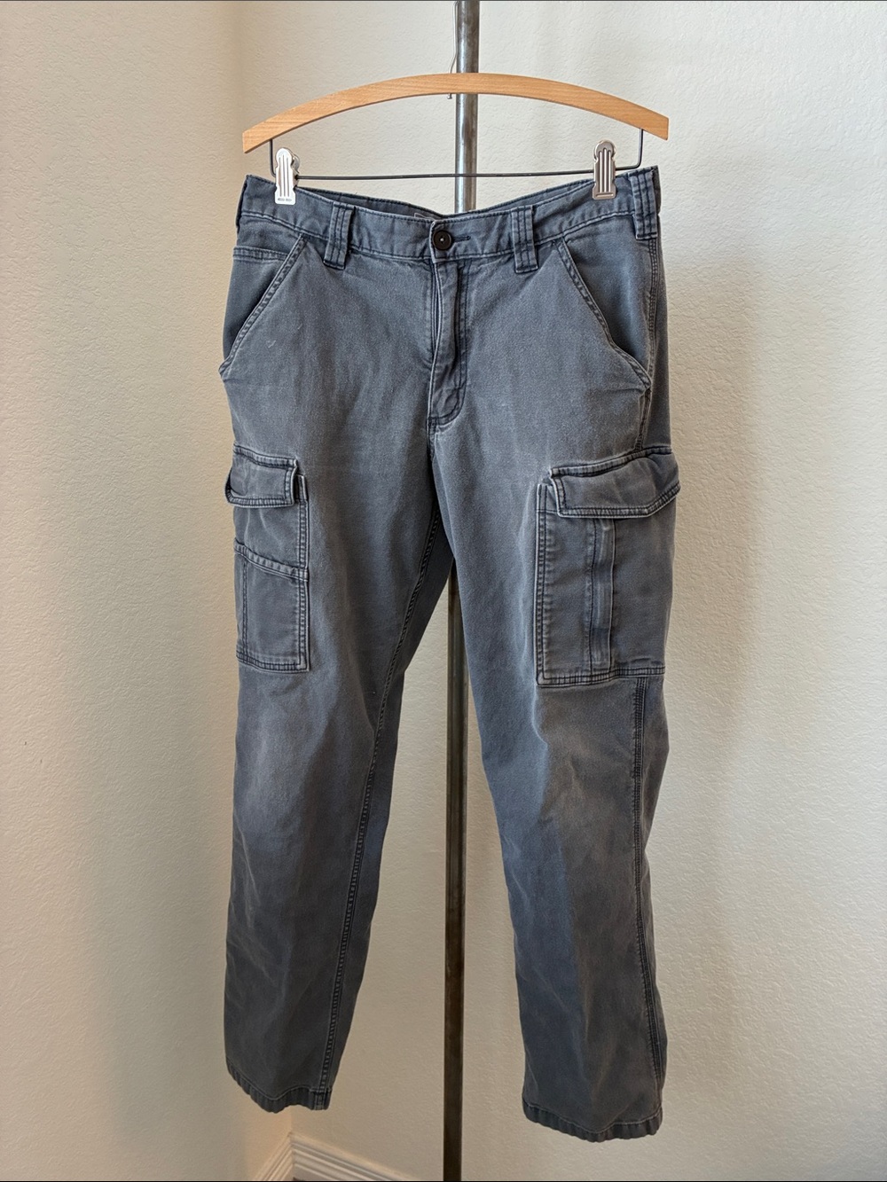 Carhartt Grey 32x34 Relaxed Fit Cargo Pants Work Utility American Classic